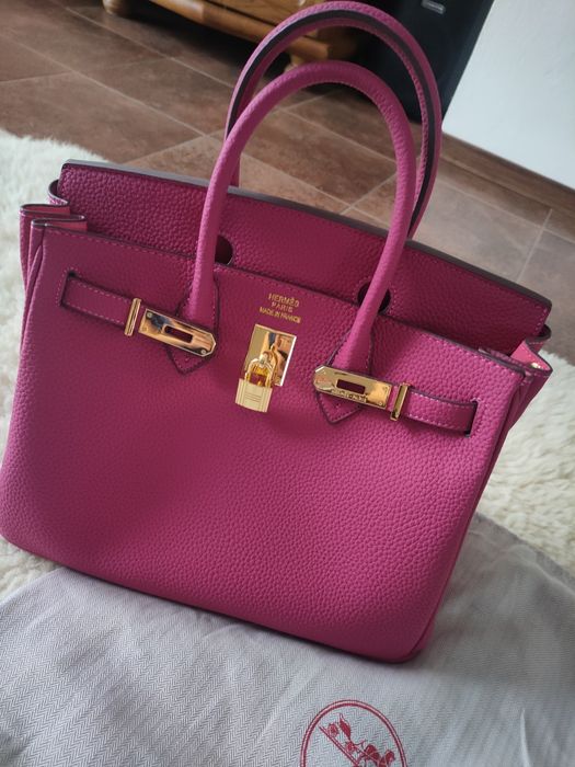 Torebka różowa Hermes birkin