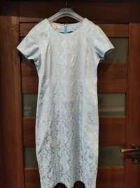 Ładna błękitna sukienka wyjsciowa r.40