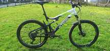 Rower MTB full suspension Rockrider 560s po grubych modyfikacjach