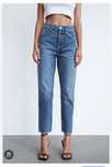 Джинси mom fit  блакитні, сірі світлі 34р Zara xs, s