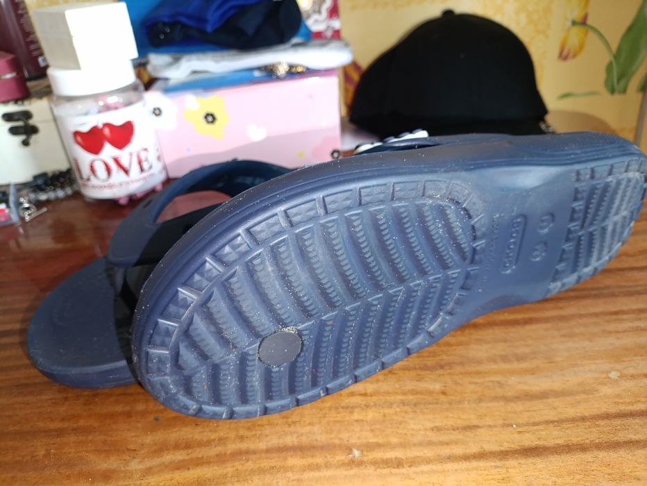 Шлепки, Вьетнамки, Crocs синие Мужские