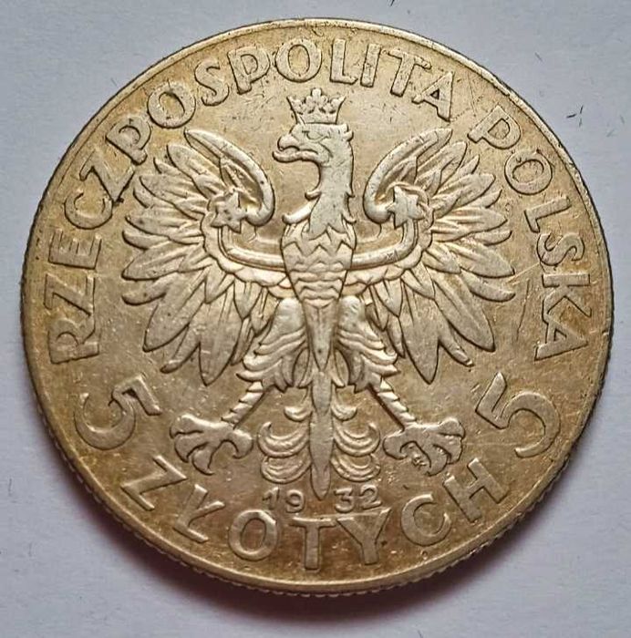 5 zł głowa 1932 r. z z.m. !!