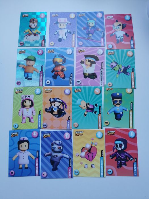 Karty panini stumble guys seria 2 7sztuk