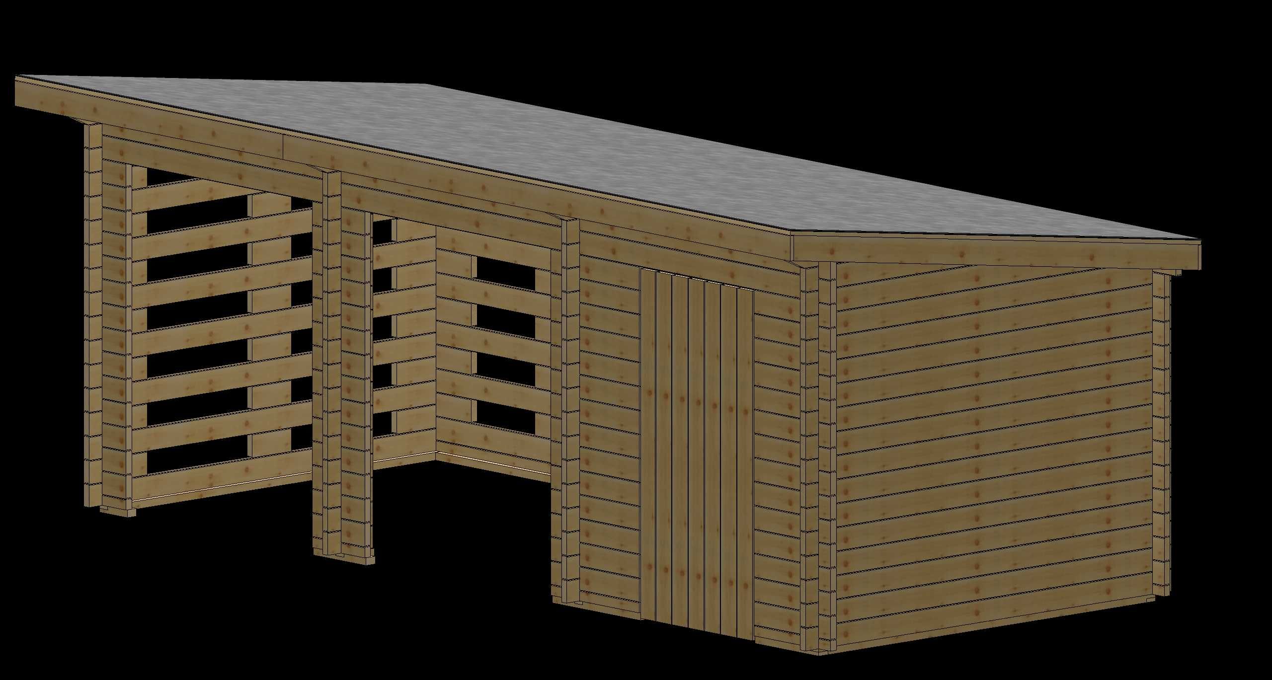 drewutnia Adamus 2,6x6,1m z magazynem