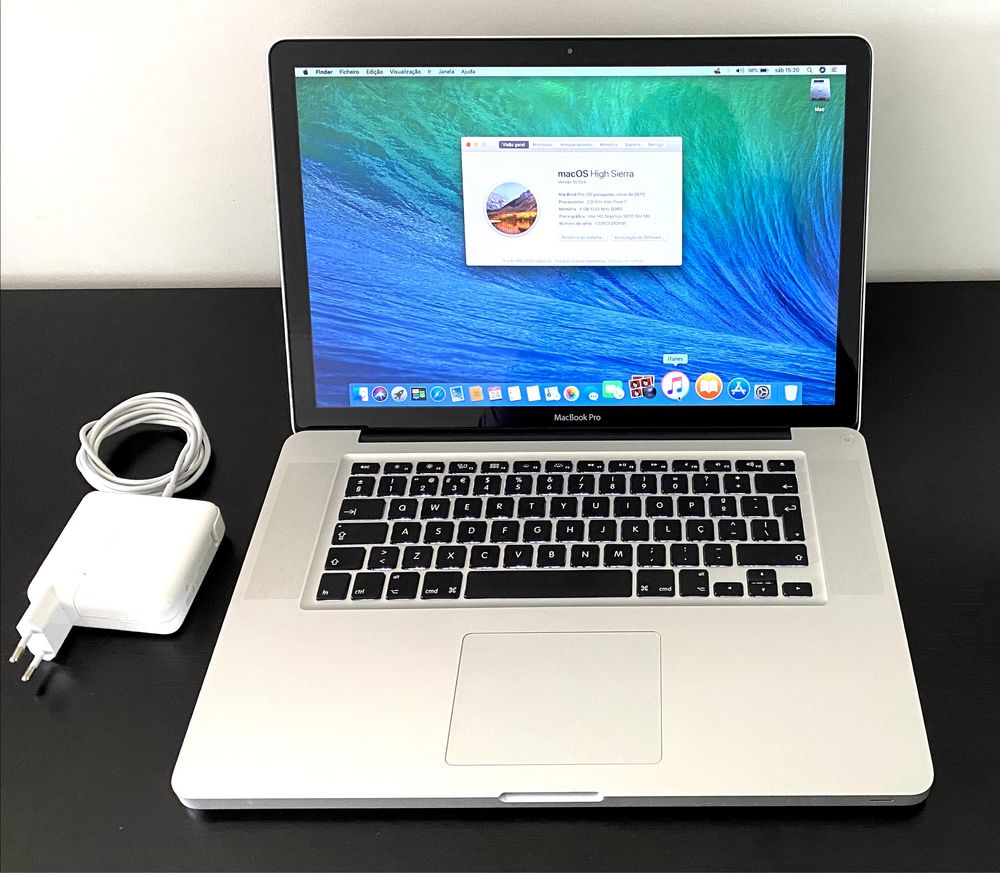 Macbook Pro 15”  - Quad-Core i7, Hd 500GB, 8GB RAM - Bat. Nova