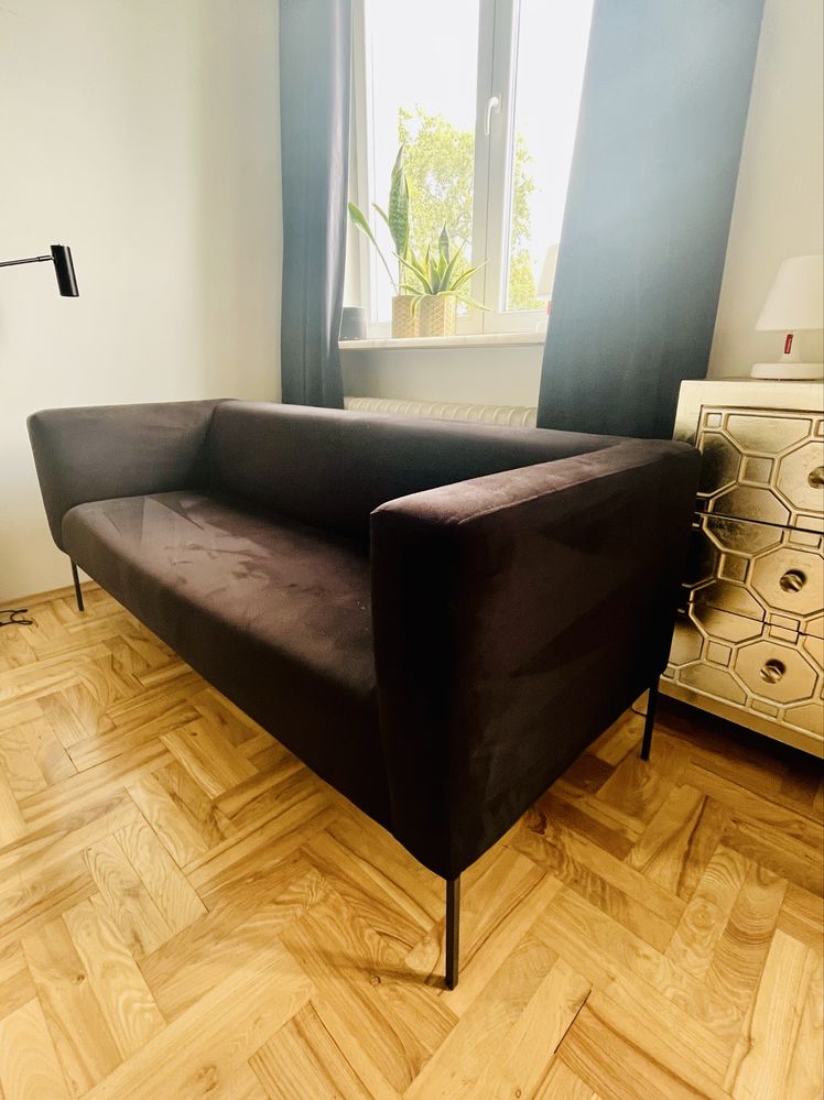 Sofa czarny aksamit Windsor & Co