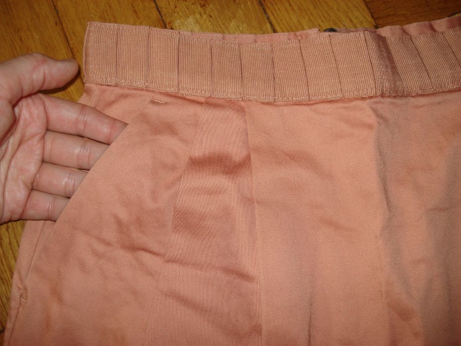 Morelowa spódniczka H&M kieszenie zakładki suwak bawełna
