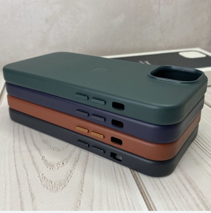 14 / 14 Plus Шкіряний чохол Original Leather Case MagSafe iPhone Айфон