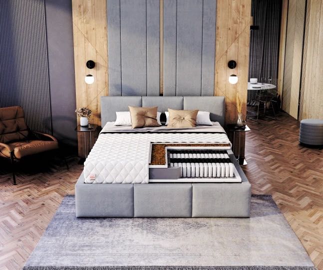 Materac Kieszeniowy sprężynowy 140x200 Kokos PREMIUM 24cm Pocket H3/H4