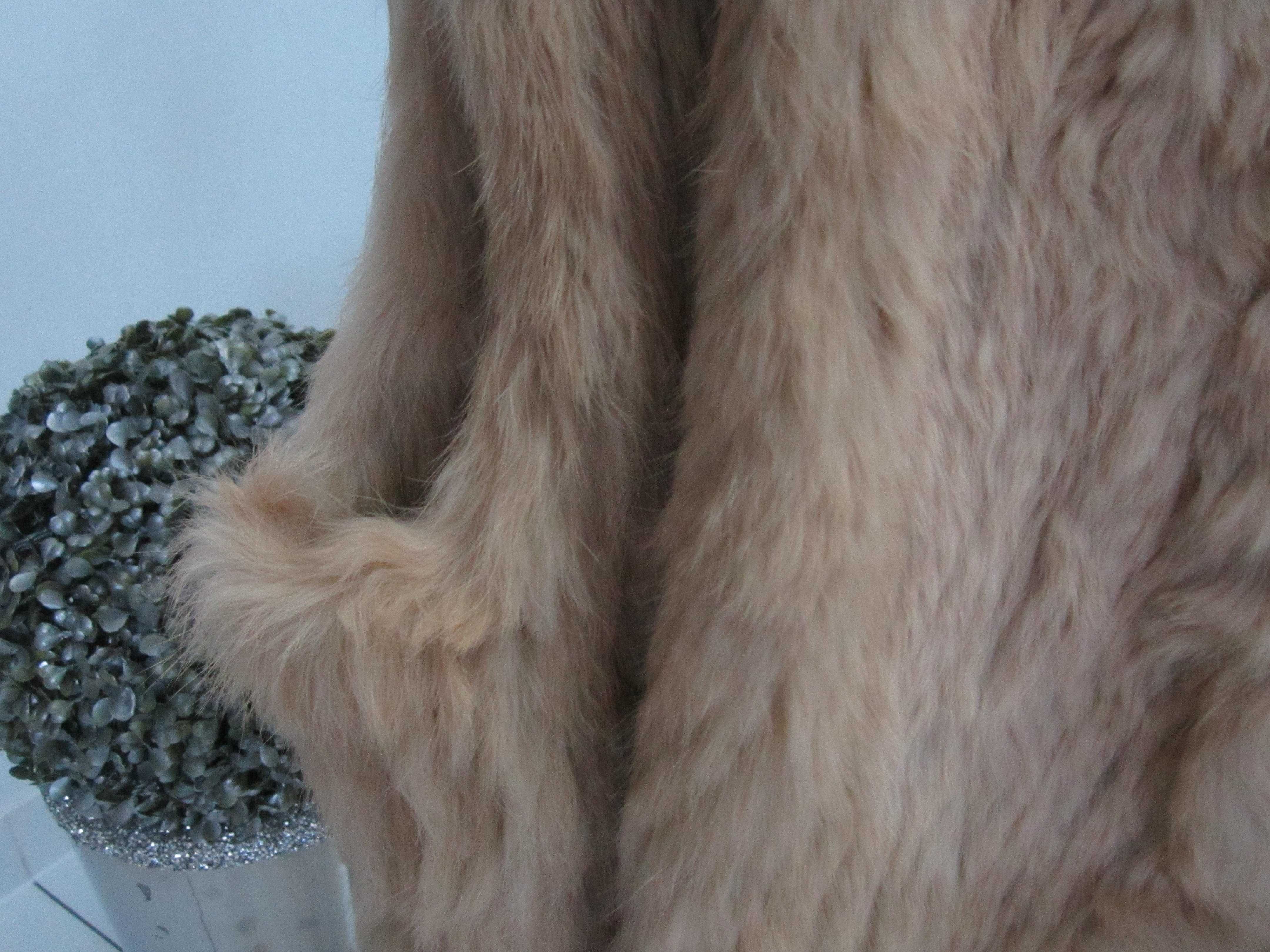 kamizelka oversize tkana obustronnie rozm XL-XXL futro naturalne