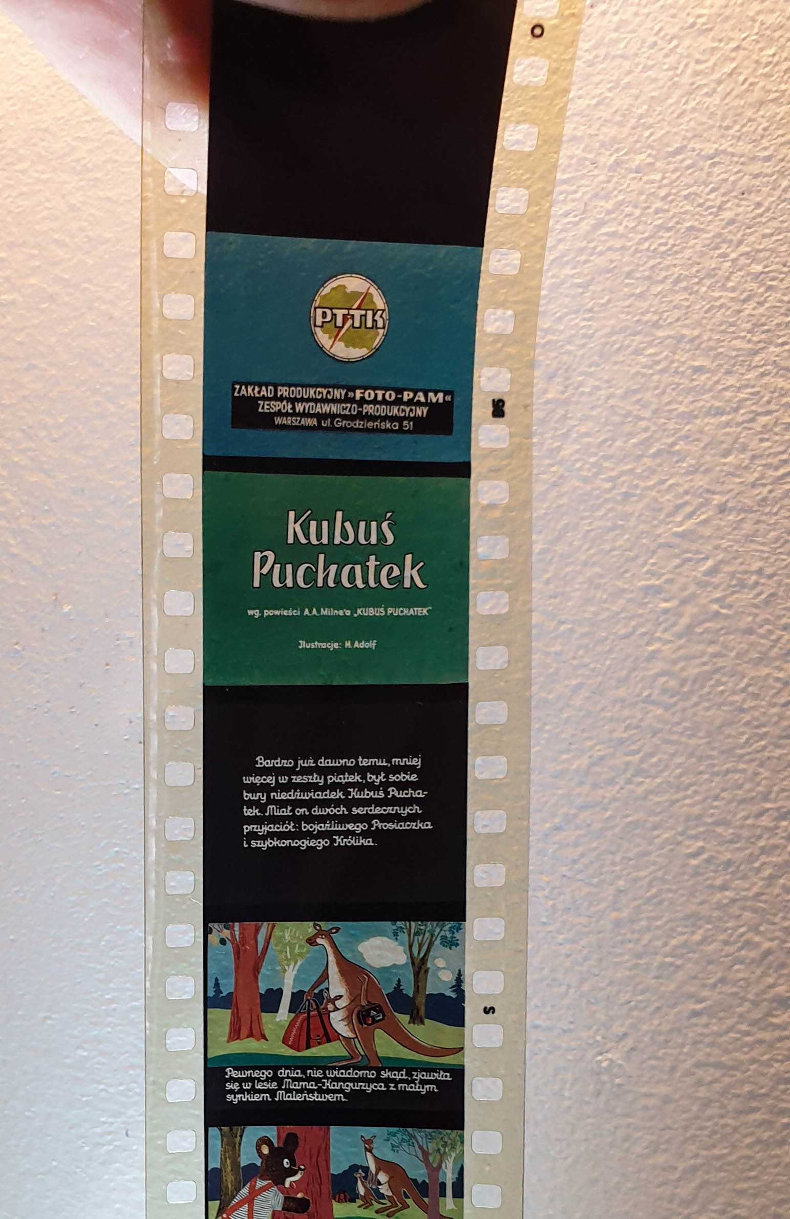 Bajka Klisza rzutnik ANIA PRL Kubuś Puchatek Unikat