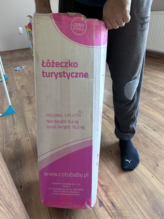 Łóżeczko turystyczne Coto Baby Stan bardzo dobry kolor szary