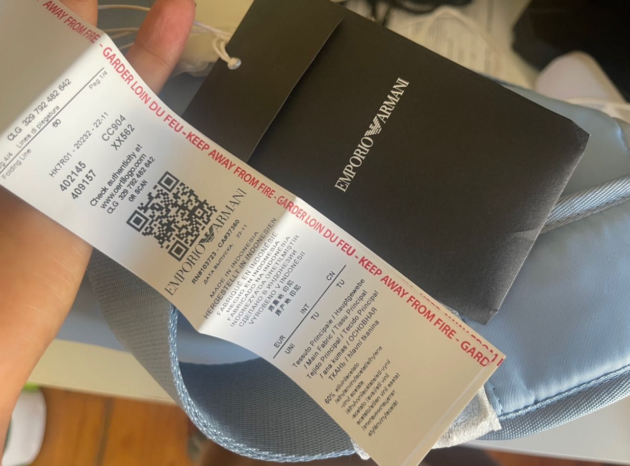 Saco de bebé/maternidade Armani novo