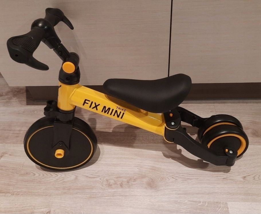 Rowerek biegowy trójkołowy Trike Fix 3w1 zółty