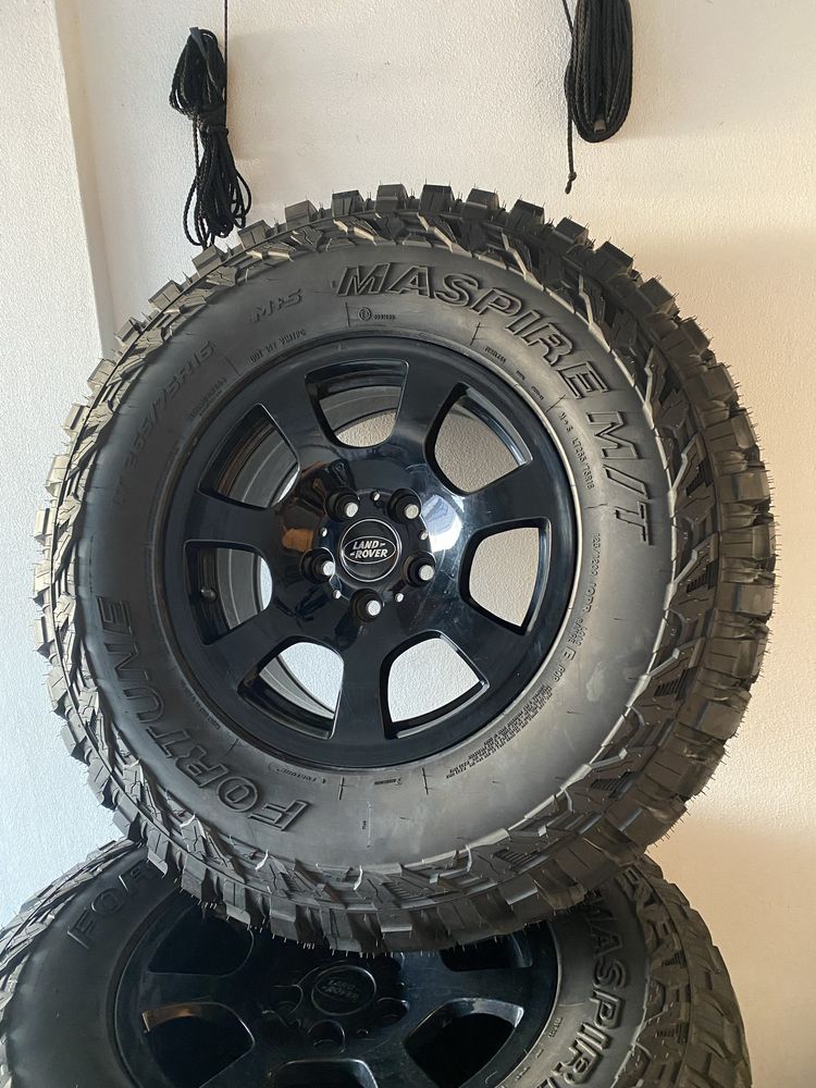 5x jantes 16 5x120 + pneus 265 75 R16 Fortune MT - Discovery 2 TD5