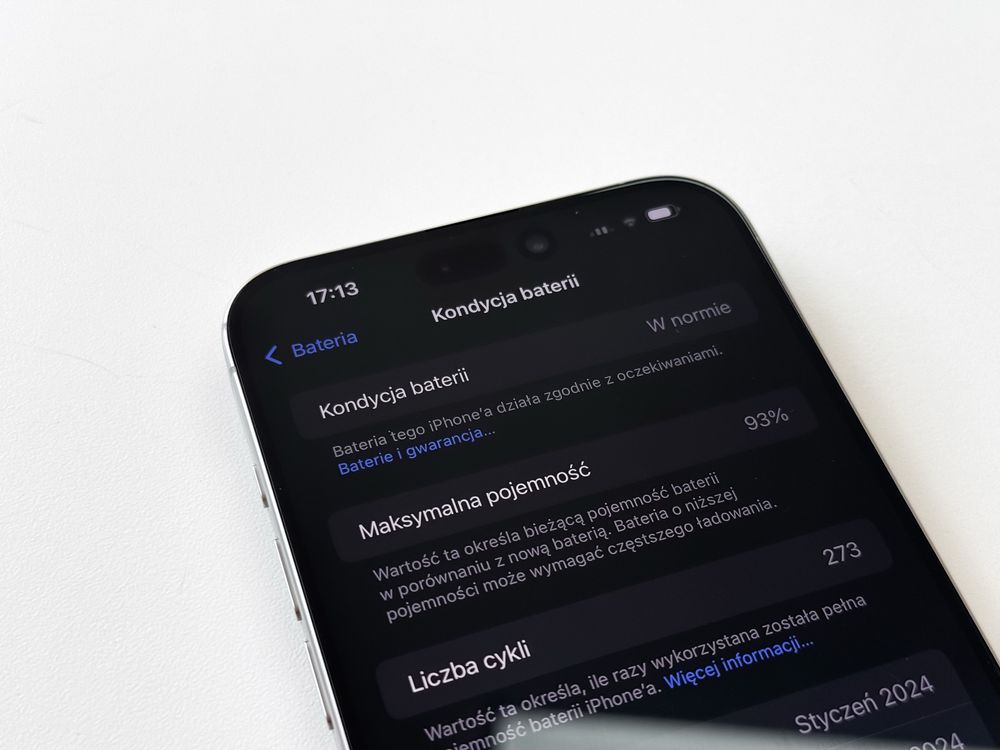 iPhone 15 Pro Max 256 GB Biała Perelka jak Nowy Sklep Gwarancja
