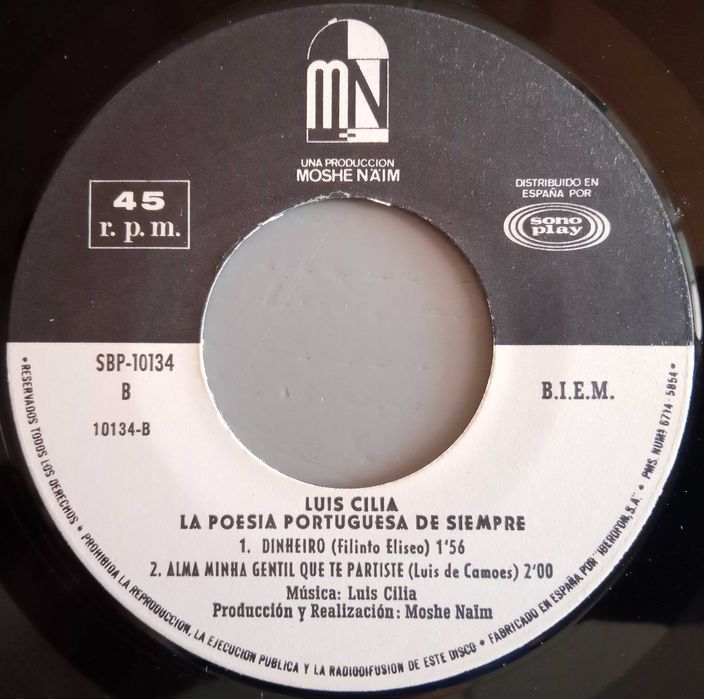 Luís Cília	- - - - -	La Poesia Portuguesa de Ahora y de Siempre	- -	EP