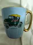 Caneca vintage com dourados