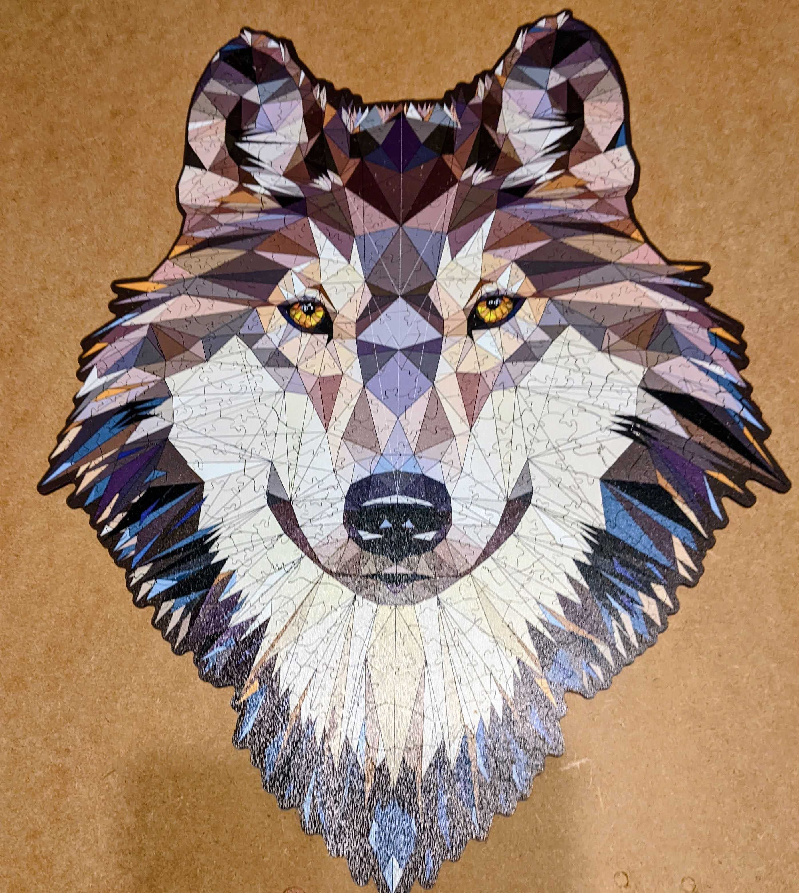 Puzzle drewniane Wilk 465 elementów Wood you do XXL