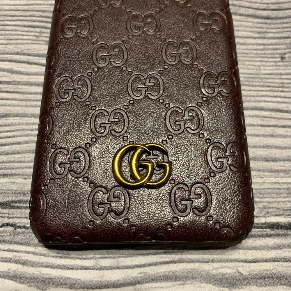 Чехол Gucci GG Monogram Leather Iphone X Case для 10 айфона