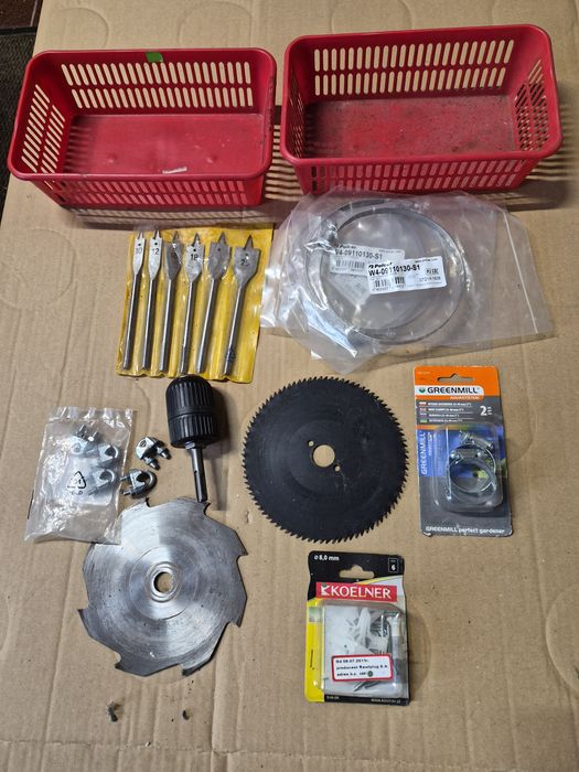 Wiertła obejmy uchwyt wiertarki tarcze piły