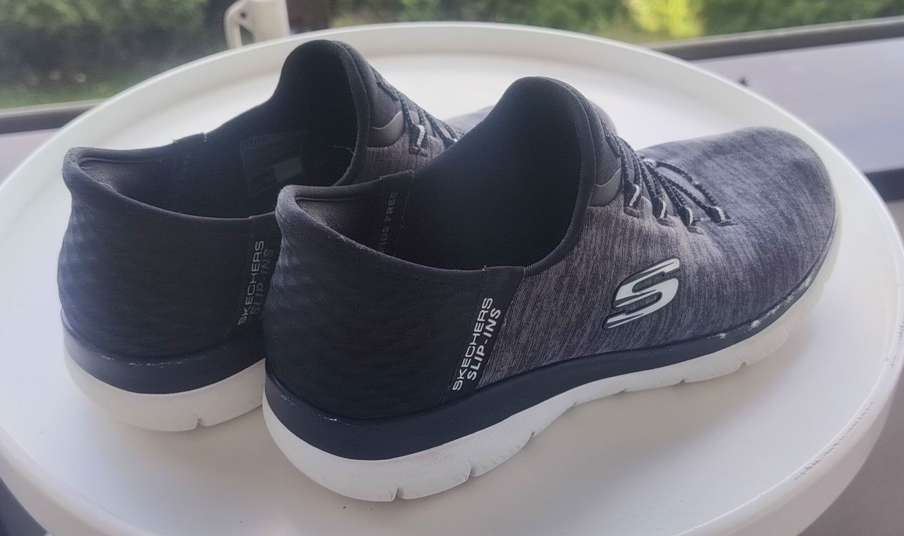 Skechers "slip-ins" BLACK/ciemno szary r. 36,5