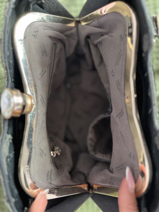 Чорна лакована велика сумка