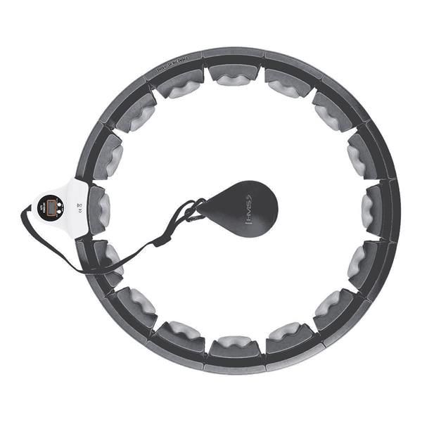 hhw06 hula hop black z wypustkami i obciążnikiem + licznik hms