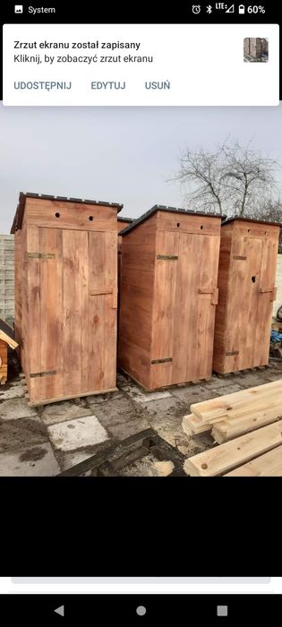 Toaleta drewniana WC na działkę