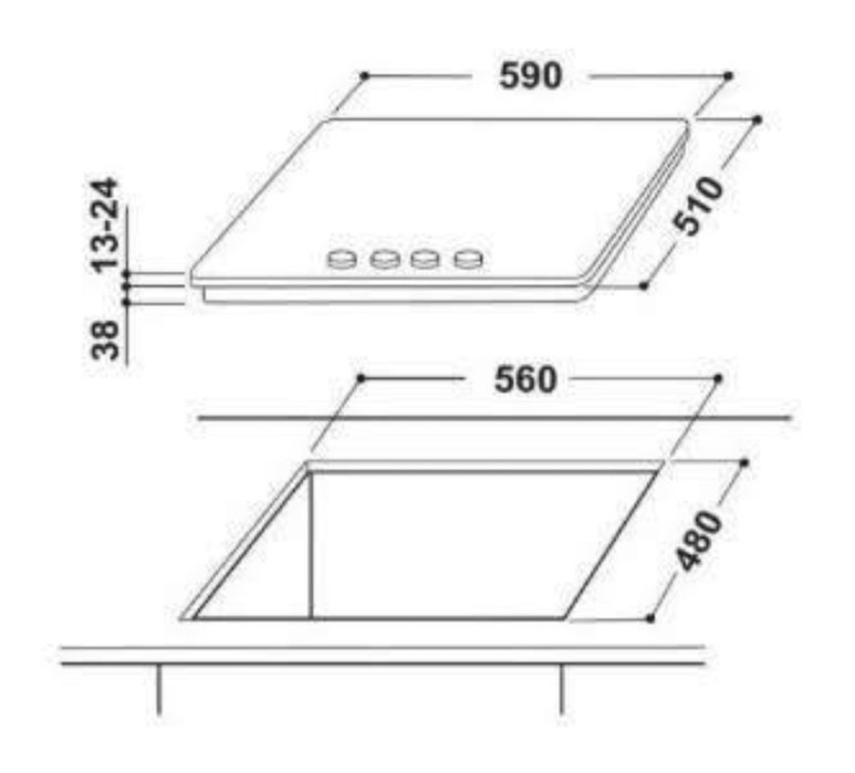 Поверхня газова ARISTON / плита / поверхность газовая