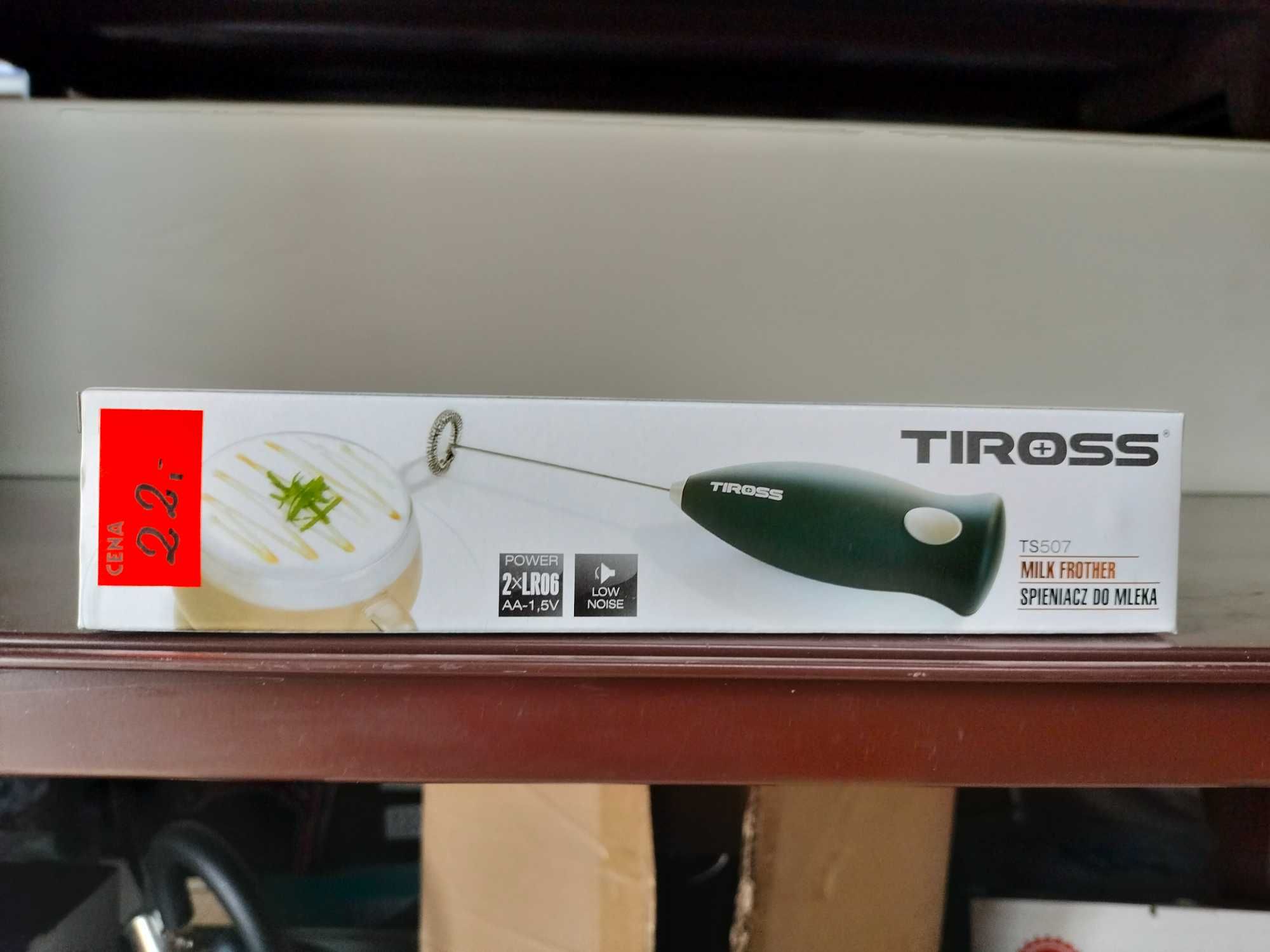 Spieniacz do mleka Mikser UBIJACZ KAWY Tiross 2 kolory na baterie frot