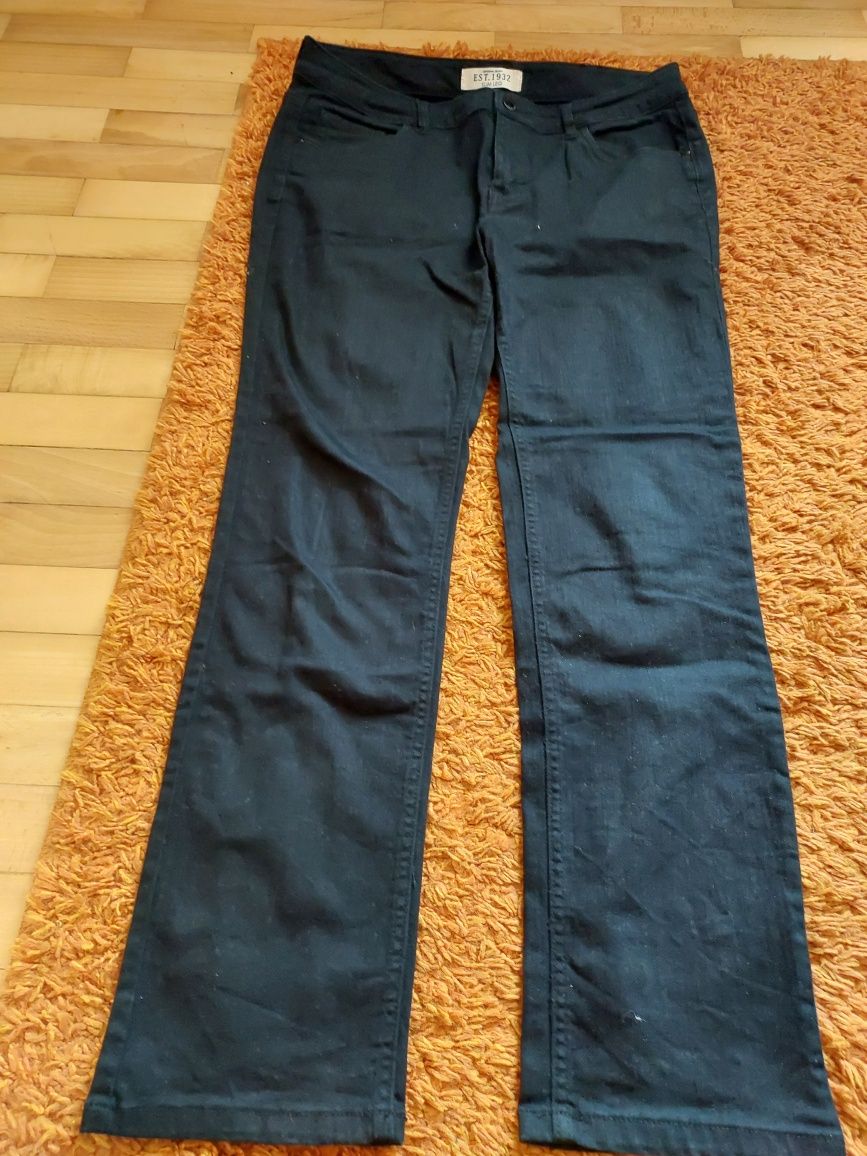 Czarne jeansy denim rozmiar 42