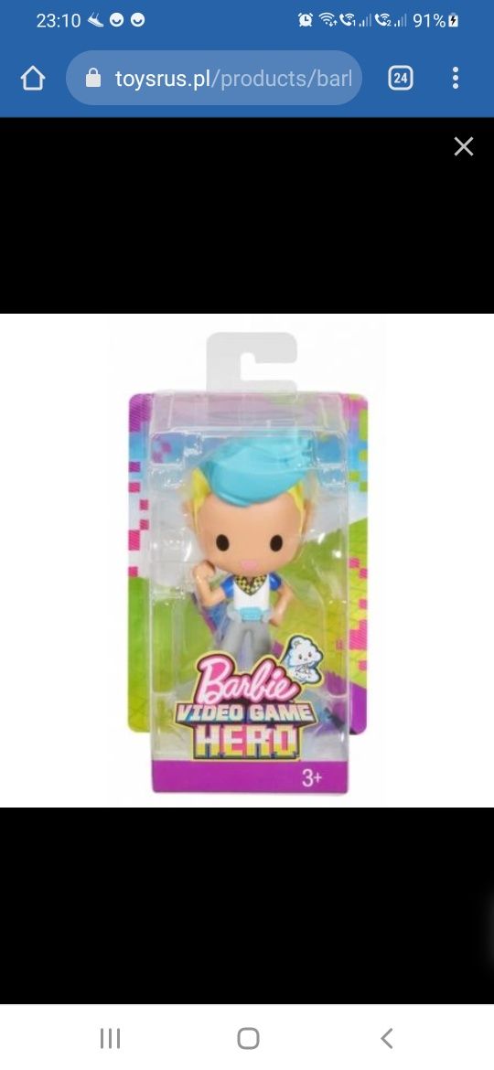Laleczki Barbie w świecie gier 3 szt UNIKATY