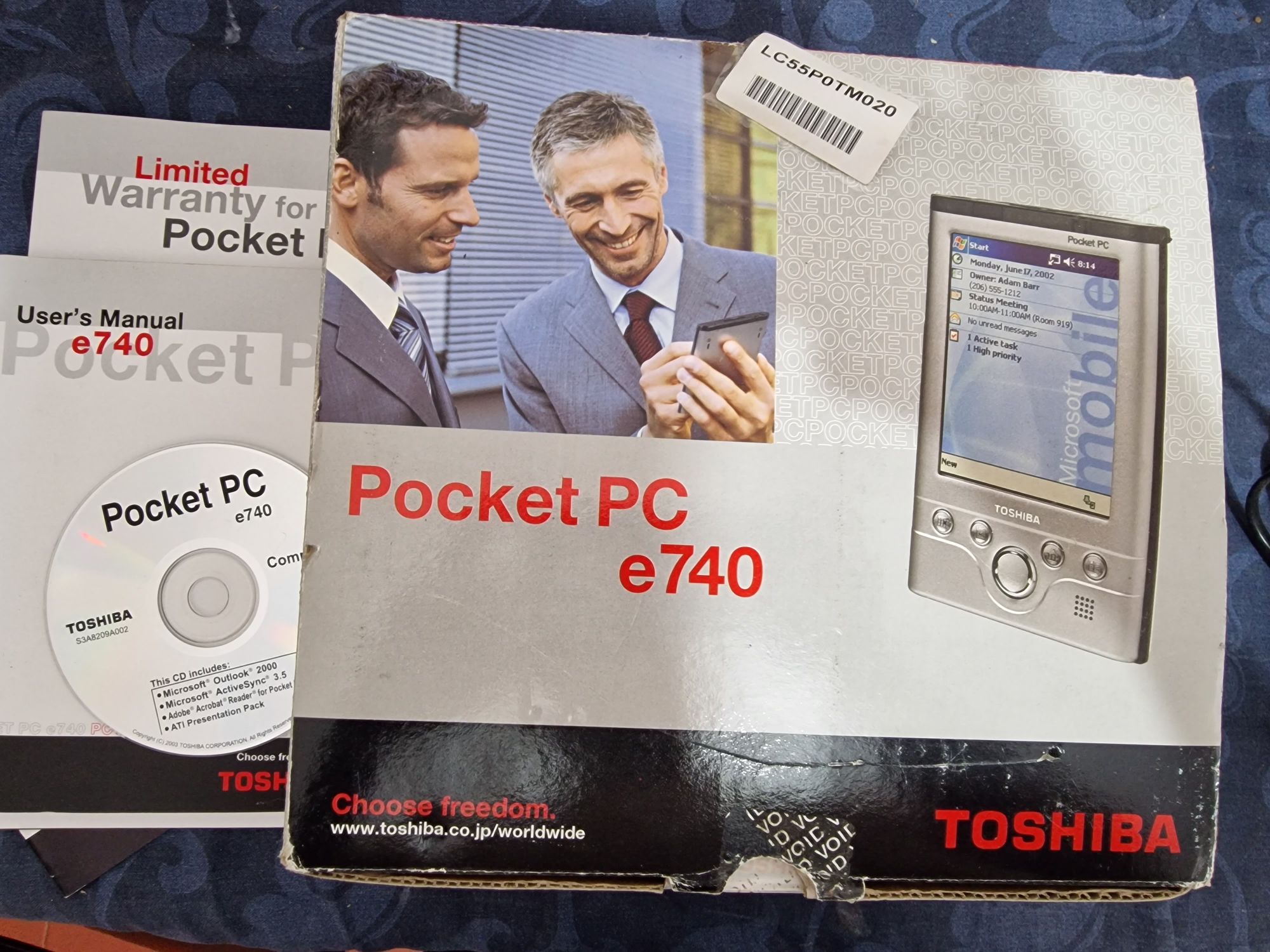 Toshiba pocket pc e740 com base cradle dock vintage