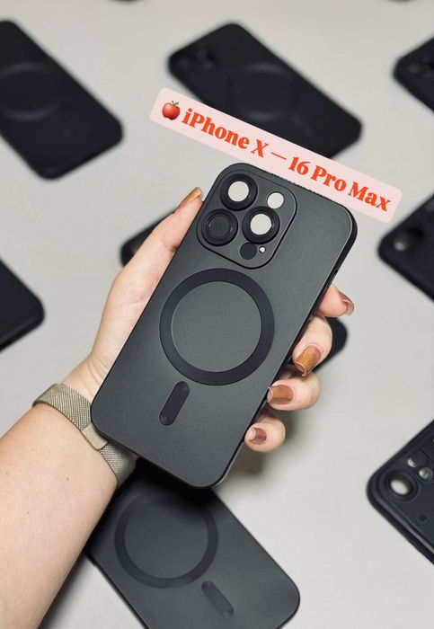 Чехол матовый iPhone MagSafe/ Силіконовий чохол iPhone від X - 16 PM