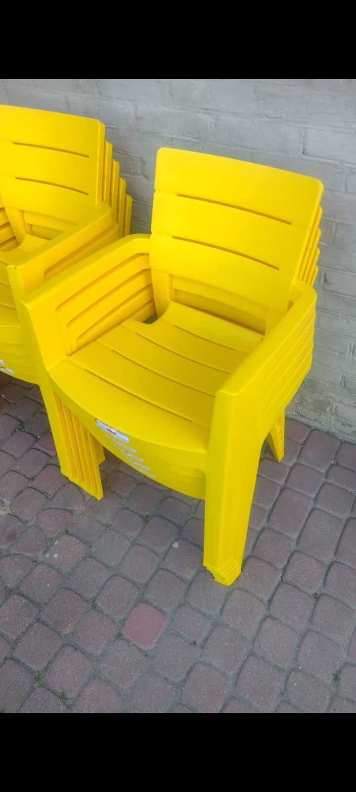 Krzesło krzesła ogrodowe plastikowe masywne mocne
