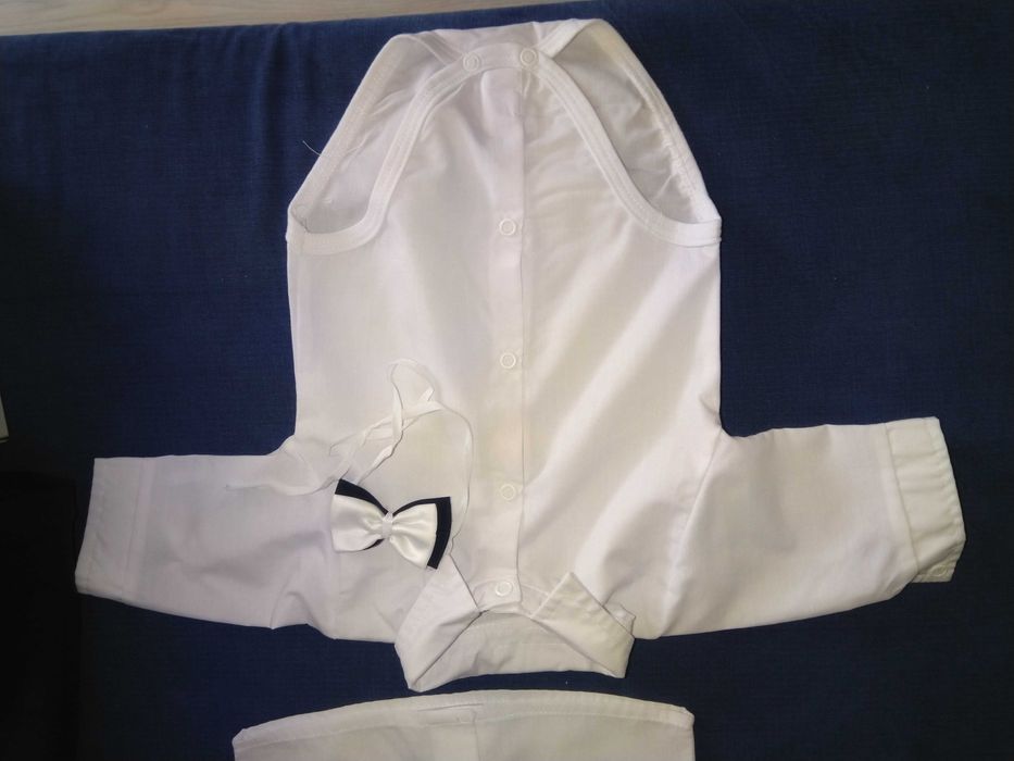 Garniturek na chrzest + zimowa kurteczka i czapka rozmiar 62