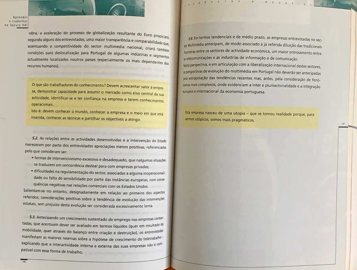 Aprender a Trabalhar no Século XXI - Tendências e Desafios, como Novo