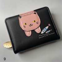 Czarny portfel z kociakiem dla dziecka (9)