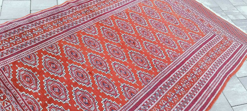 Buchara ręcznie tkany dywan wełniany 194 x 123 cm wełna 100%