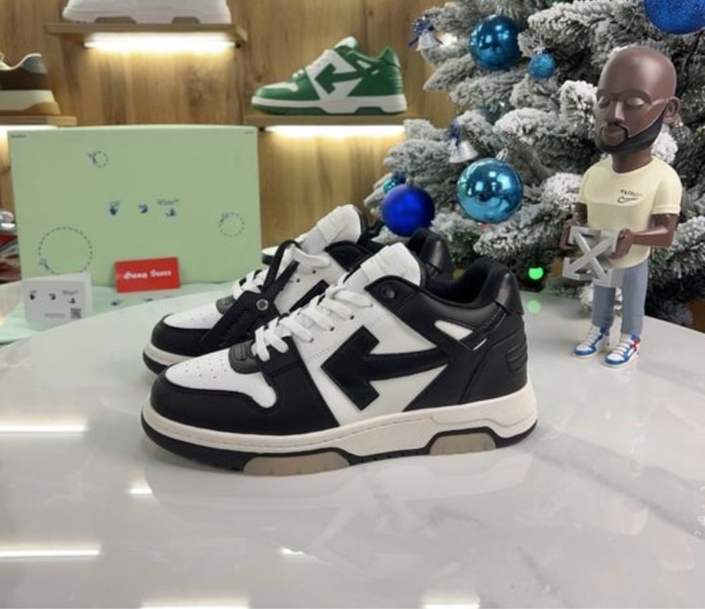 Кросівки Off-White / Out Of Office / оф вайт white/blue