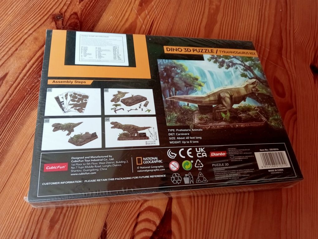 PUZZLE 3D - Dinozaur Tyrannosaurus rex