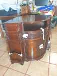 Movel de bar de canto em mogno