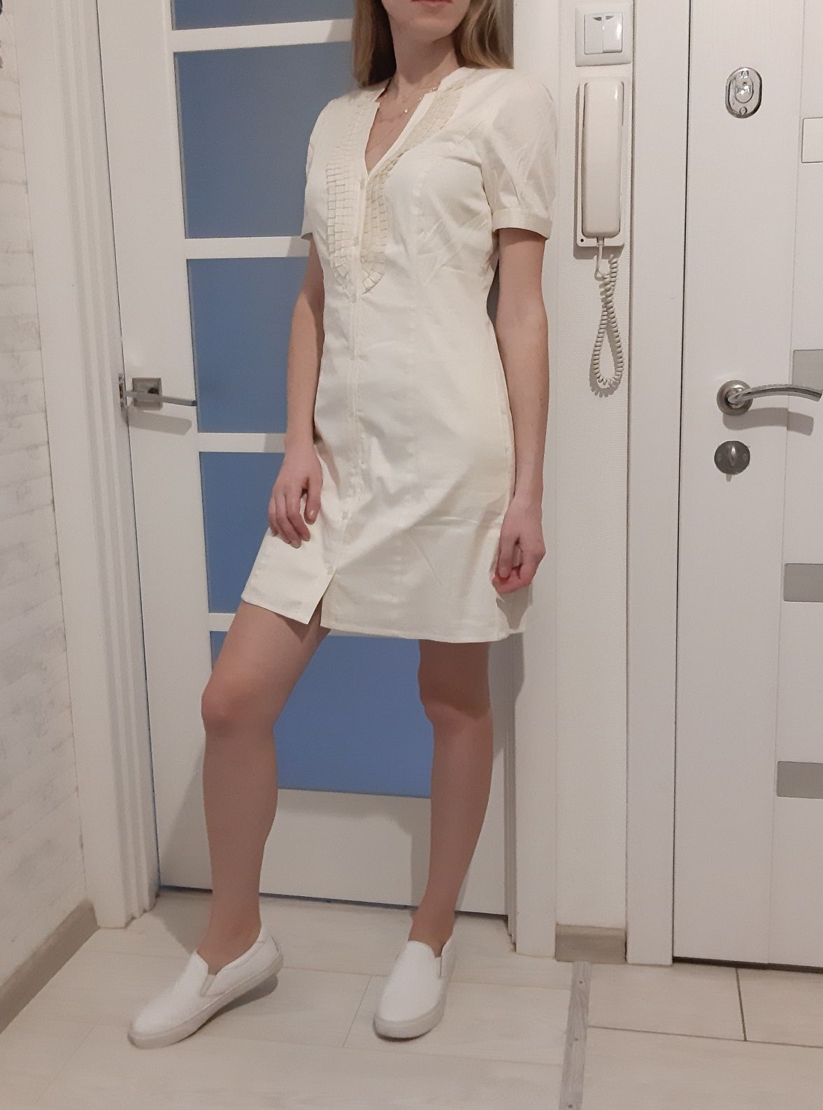 Белое платье 100% котон
