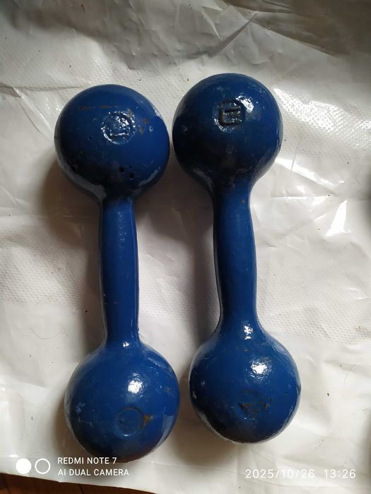 Гантелі литі 2 по 4 кг, 1 - 8 кг чавун СРСР   ціна за пару ОЛХ доставк