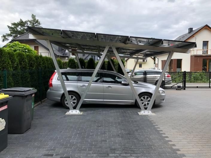 Zestaw carpor na 2 auta wiata na 2 PV