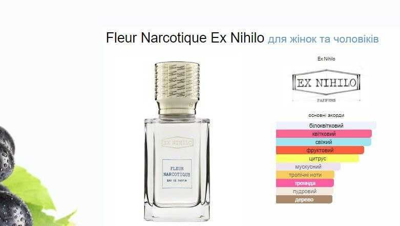 Fleur Narcotique, Ex  Nixilo
Eau de Parfum, парфуми, духи