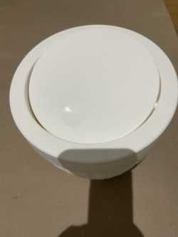 Caixote do lixo do banheiro 6 l branco