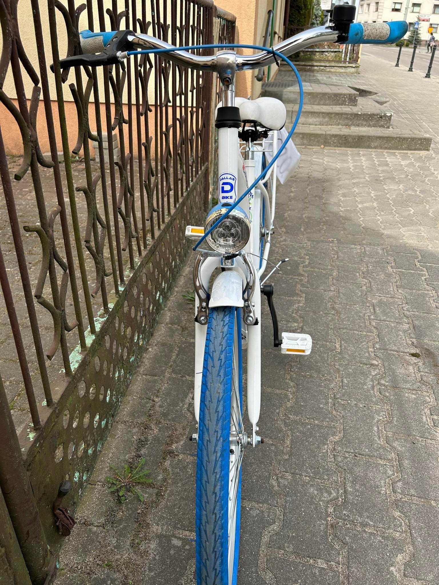 ROWER 24" Dallasbike damski damka niebieskie koła na komunię/przyjęcie