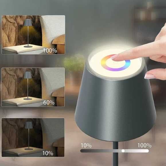 Lampa MALUX bezprzewodowa sterowanie dotykowe 8kolorów RGB